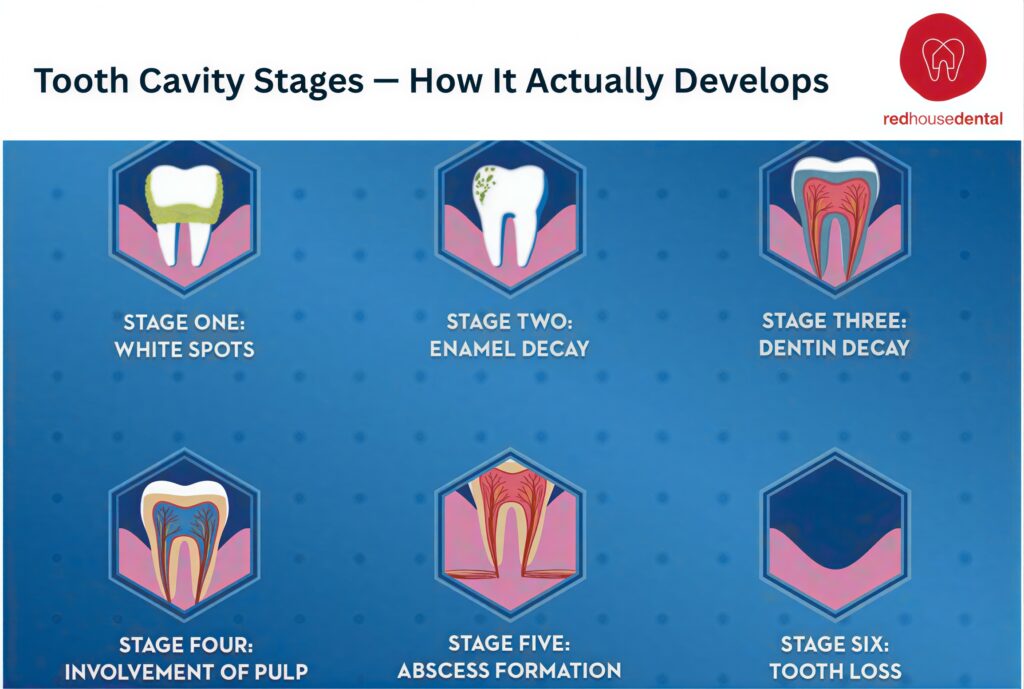 tooth cavity stages