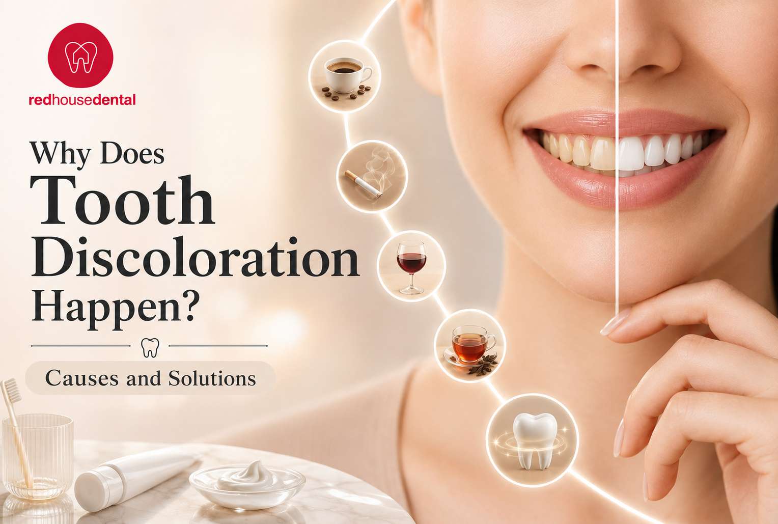Why Does Tooth Discoloration Happen? Causes and Solutions