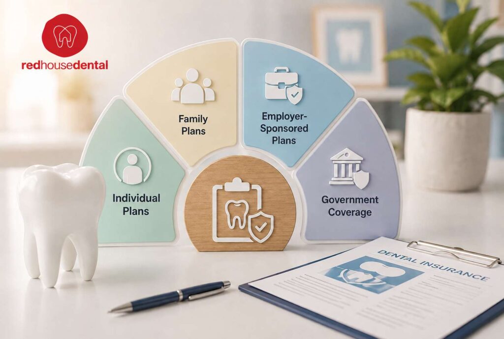 Dental Insurance plans and coverage options, including individual, family, employer-sponsored, and government coverage.